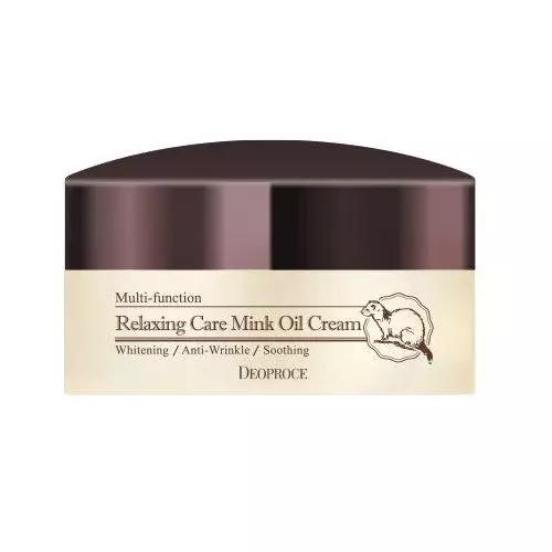расслабляющий крем для лица с маслом норки deoproce relaxing care mink oil cream